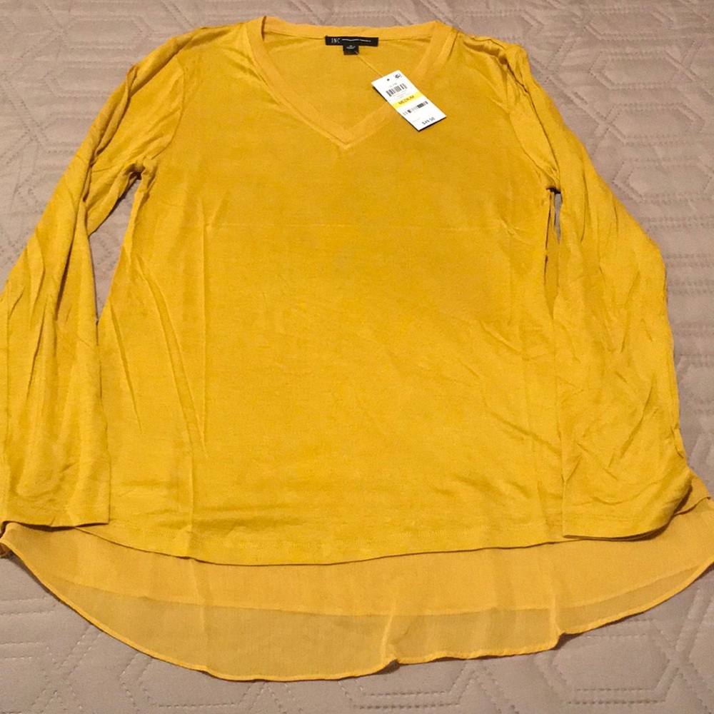INC International Concepts Polished Gold shirt.
